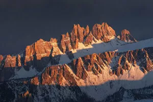 Trentino Alto Adige Collection: The Croda da Lago and Lastoi de Formin enjoying the sunset winter light