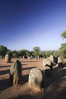 Evora Prints: Cromeleque dos Almendres archeological site, Evora, Alentejo, Portugal