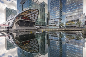 Crossrail station, Canary Wharf, London, England, UK