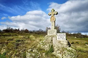 Crossroad Prints: In a crossroad a cross in memoriam of a man