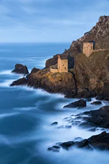 Mines Prints: Crown Tin Mines, Botallack, Cornwall, England, UK