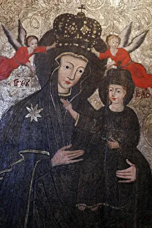 Volyn Oblast Prints: Crowning of the Virgin (18 century), Volyn icon, museum, Lutsk, Volyn oblast, Ukraine