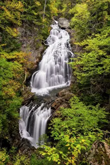 Autumn Leaf Prints: Crystal Cascade waterfall, Gorham, New Hampshire, USA