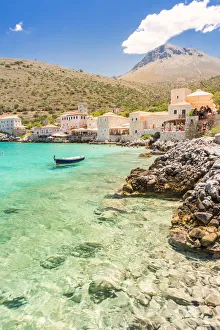 Crystal and turquoise sea at the coastal village of Limeni, Mani region, Peloponnese