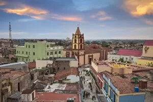 Camaguey Gallery: Cuba, Camaguey, Camaguey Province, City view looking towards Iglesia De Nuestra Se√±ora De La