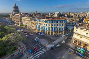 Capitolio Prints: Cuba, Havana, Capitolio and Hotel Inglaterra