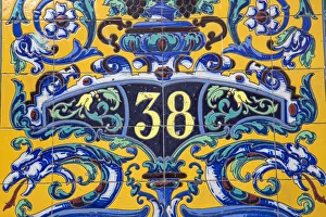 Republic Gallery: Cuba, Havana, Habana Vieja - Old Havana, Colourful tiles on house
