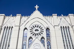 Stained Glass Prints: Cuba, Havana, Vedado, Iglesia de San Juan de Letran