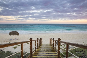 Cuba, Isla de la Juventud, Cayo Largo De Sur, Playa Lindamar, Stairs to beach