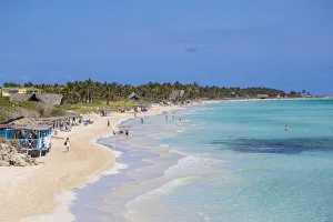 Cuba, Jardines del Rey, Cayo Coco, View of Playa Larga