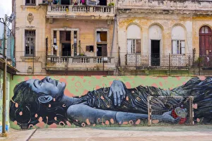 Grafitti Prints: Cuba, La Habana Vieja (Old Havana), Grafitti in playground