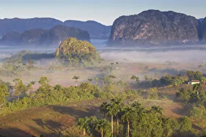 Vinales Prints: Cuba, Pinar del Raio Province, Vinales, View of Vinales valley