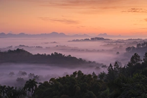 Cuba, Pinar del Rio Province, Vinales, View of Vinales valley