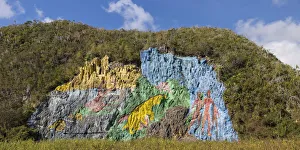 Cuba, Pinar del Rio Province, Vinales, Mural de la Prehistoria