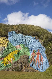 Cuba, Pinar del Rio Province, Vinales, Mural de la Prehistoria