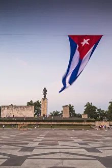 City Square Gallery: Cuba, Santa Clara, Plaza de la Revolucion, Monumento Ernesto Che Guevara, Cuban flag