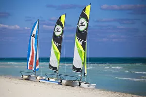 Cuba, Varadero, Catamarans on Varadero beach