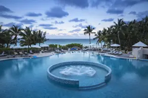 Sun Lounger Prints: Cuba, Varadero, Swimming pool at The Melia Las Americas Hotel on Varadero beach