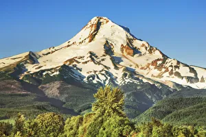 Mount Hood Prints: Cultural landscape with Mount Hood - USA, Oregon, Hood River, Odell