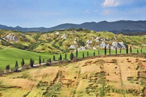 Cultural landscape in Tuscany - Italy, Tuscany, Siena, Crete, Arbia, Leonina