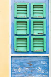 Curacao, Willemstad, Historical district of Otrobanda, House window shutters