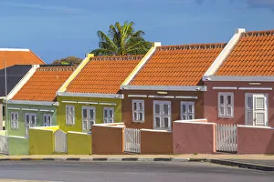 Curacao, Willemstad, Pietermaai, Row of colourful houses
