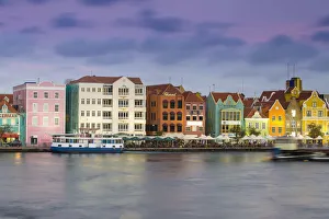 Curacao, Willemstad, View of St Anna Bay, looking towards the Dutch colonial buildings