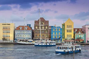 Curacao, Willemstad, View of St Anna Bay, looking towards the Dutch colonial buildings