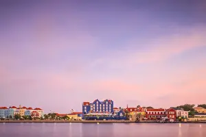 Curacao, Willemstad, View across St Anna Bay looking towards Otrobanda