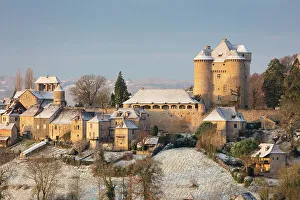 Images Dated 22nd December 2017: Curemonte in the snow, Correze, Nouvelle-Aquitaine, France