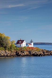 Camden Prints: Curtis Island Lighthouse, Camden, Maine, New England, USA
