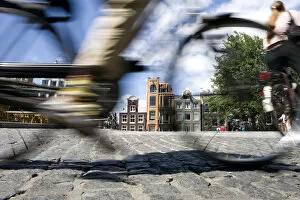 Cyclist, Amsterdam, the Netherlands