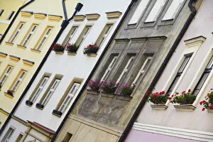 Images Dated 5th January 2010: Czech Republic, Moravia, Olomouc, Facades Of Colourful Buildings
