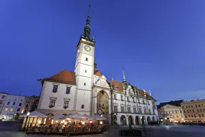 Czech Republic, Northern Moravia, Olomouc, Horni Namesti Square and Town Hall