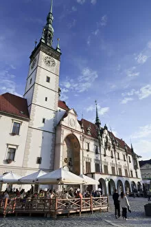 Czech Republic, Northern Moravia, Olomouc, Horni Namesti Square and Town Hall