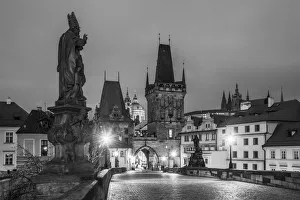 Czech Republic, Prague, Charles Bridge, Karluv Most over River Vlatava