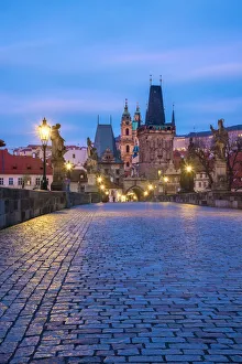 Images Dated 29th November 2018: Czech Republic, Prague, Charles Bridge, Karluv Most over River Vlatava