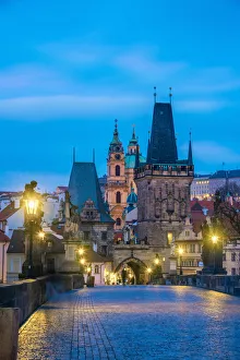 Images Dated 29th November 2018: Czech Republic, Prague, Charles Bridge, Karluv Most over River Vlatava