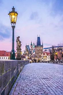 Images Dated 29th November 2018: Czech Republic, Prague, Charles Bridge, Karluv Most over River Vlatava