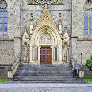 Neo Gothic Prints: Czech Republic, Prague. Church of St Ludmila at Namesti Miru (Peace Square)