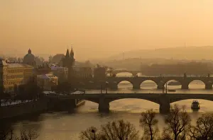Czech Republic, Prague, Europe; A street sign with the name of the place