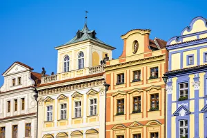 Czech Republic, Prague, Stare Mesto (Old Town). Baroque facades on Staromestske namesti