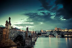 Images Dated 28th April 2011: Czech Republic, Prague, Stare Mesto (Old Town), Charles Bridge, Hradcany Castle and St