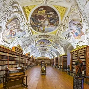Images Dated 24th May 2016: Czech Republic, Prague. The Strahov Monastery library, built in 1794