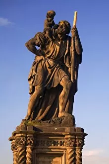 Images Dated 7th July 2009: Czech Republic, Prague; One of the thirty statues on Charles Bridge