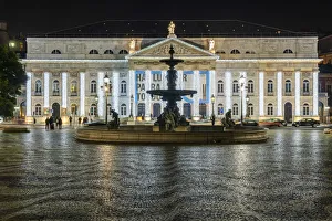 D. Maria II National Theatre or Teatro Nacional D. Maria II, Rossio Square, Lisbon