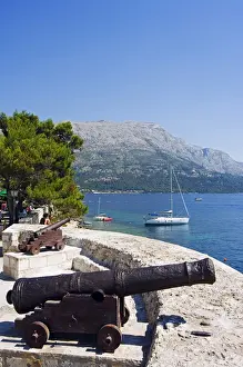 Korcula Prints: Dalmatia Coast Korcula Island Medieval Old Town Defensive