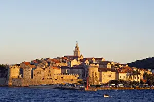 Korcula Prints: Dalmatia Coast Korcula Island Seafront Harbour View
