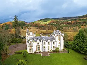 19th Century Prints: Dalnaglar Castle, Blairgowrie, Perthshire, Scotland, UK