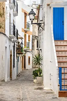 Corner Prints: Dalt Vila old town, Ibiza, Balearic Islands, Spain